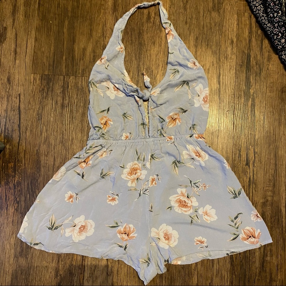 Kendall & Kylie baby blue floral romper